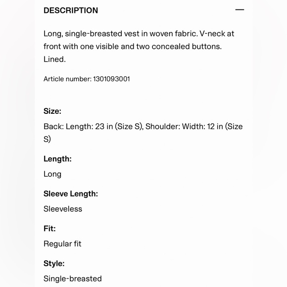 h & m • vneck vest - Picture 4 of 4